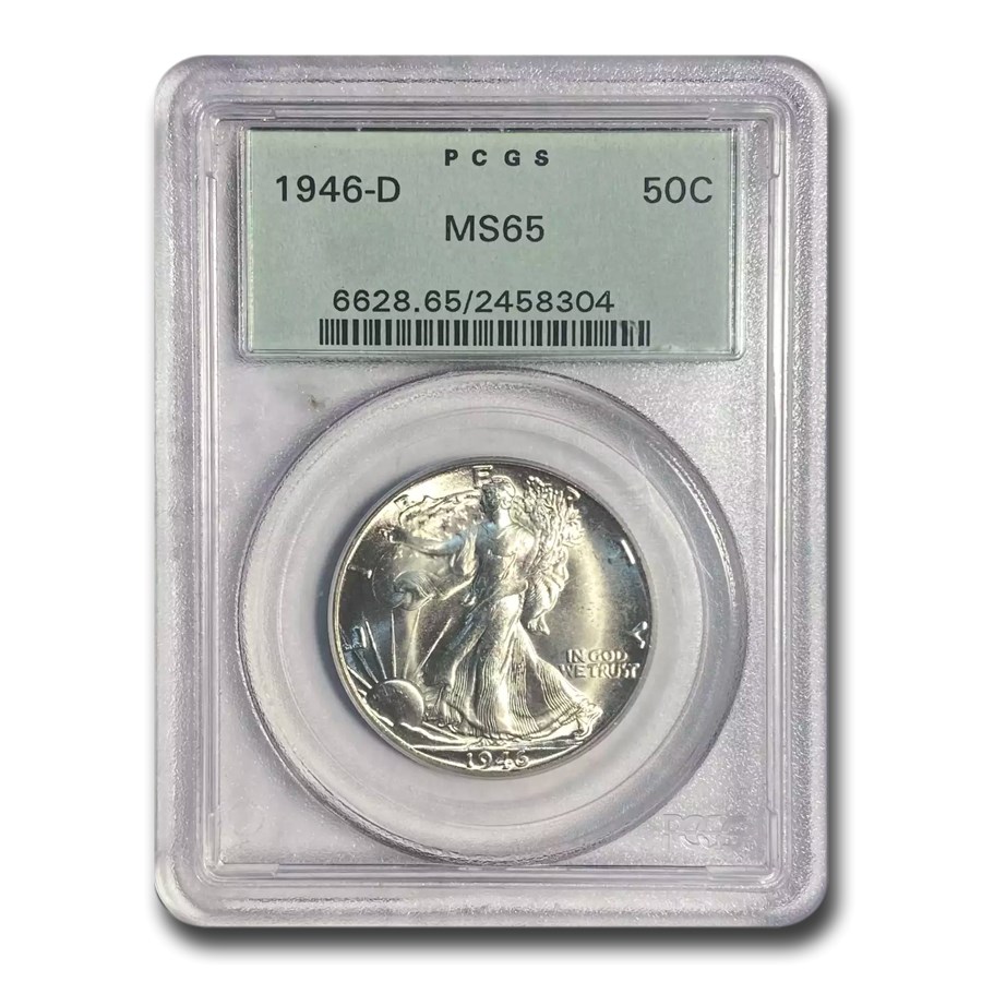 1946-D Walking Liberty Half Dollar MS-65 PCGS (OGH)