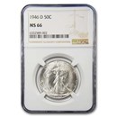 1946-D Walking Liberty Half Dollar MS-66 NGC