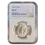 1946-D Walking Liberty Half Dollar MS-67 NGC