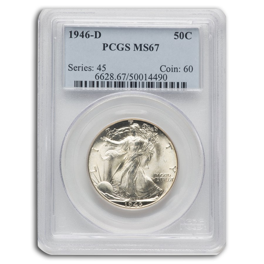 1946-D Walking Liberty Half Dollar MS-67 PCGS