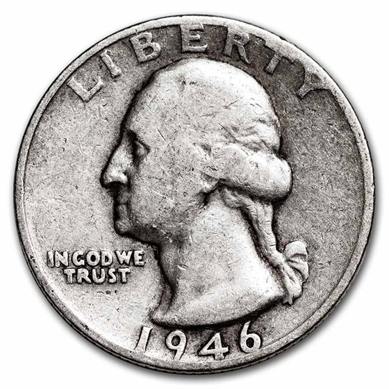 1946-D Washington Quarter Good/XF 1946-D Washington Quarter Good/XF