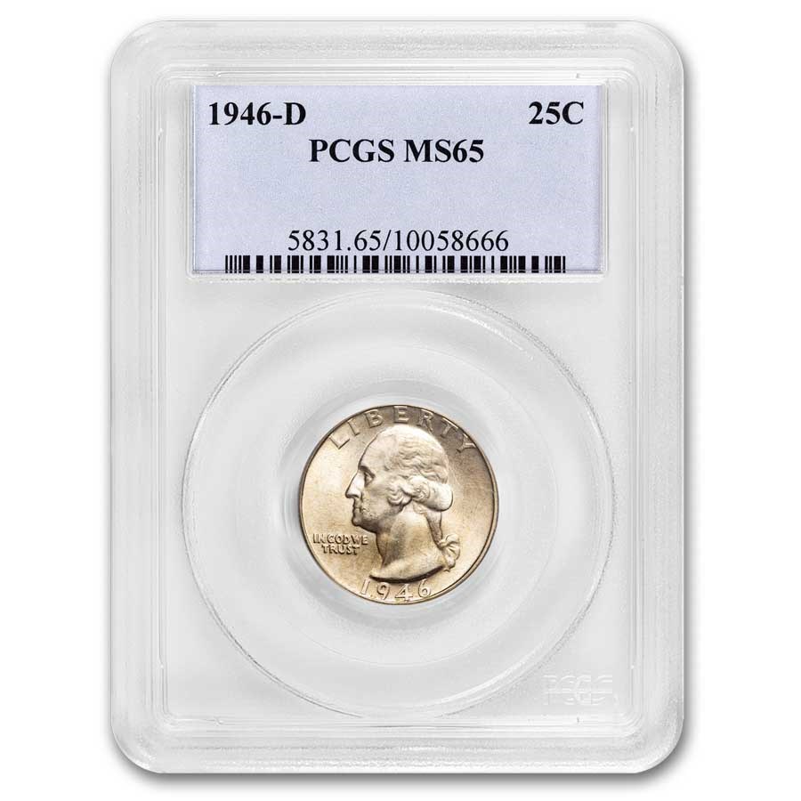 1946-D Washington Quarter MS-65 PCGS