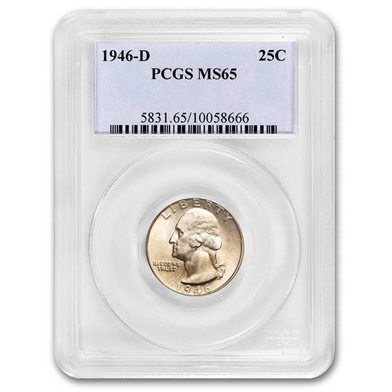 1946-D Washington Quarter MS-65 PCGS 1946-D Washington Quarter MS-65 PCGS