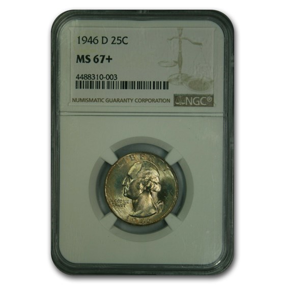 1946-D Washington Quarter MS-67+ NGC 1946-D Washington Quarter MS-67+ NGC