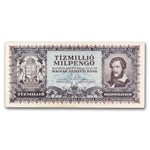 1946 Hungary 10 Million Milpengo Banknote Avg Circ (P-129)