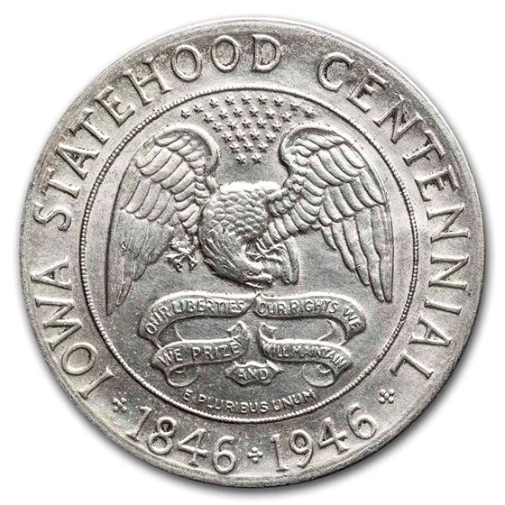 1946 Iowa Centennial Commemorative Half Dollar AU 1946 Iowa Centennial Commemorative Half Dollar AU