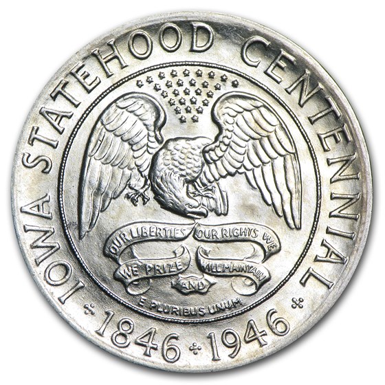 1946 Iowa Centennial Half BU 1946 Iowa Centennial Half BU