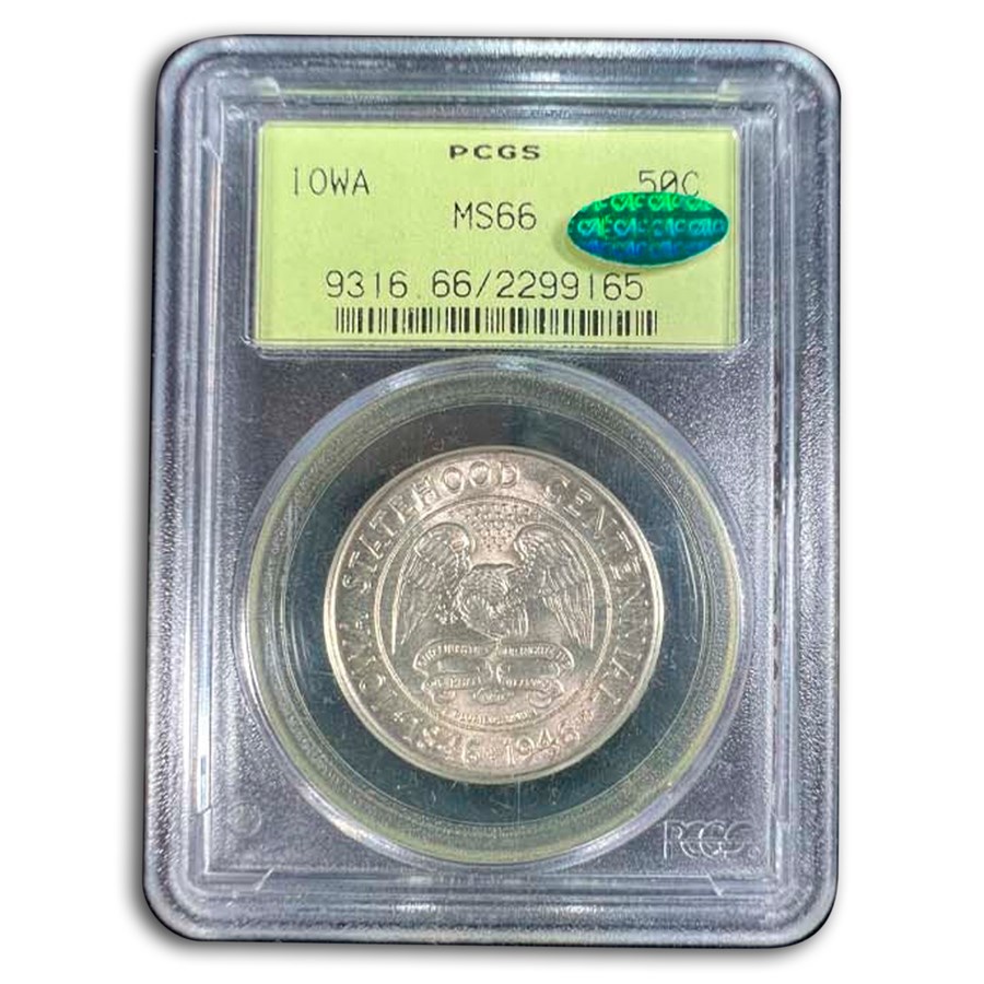 1946 Iowa Centennial Half Dollar Commem MS-66 PCGS (CAC)