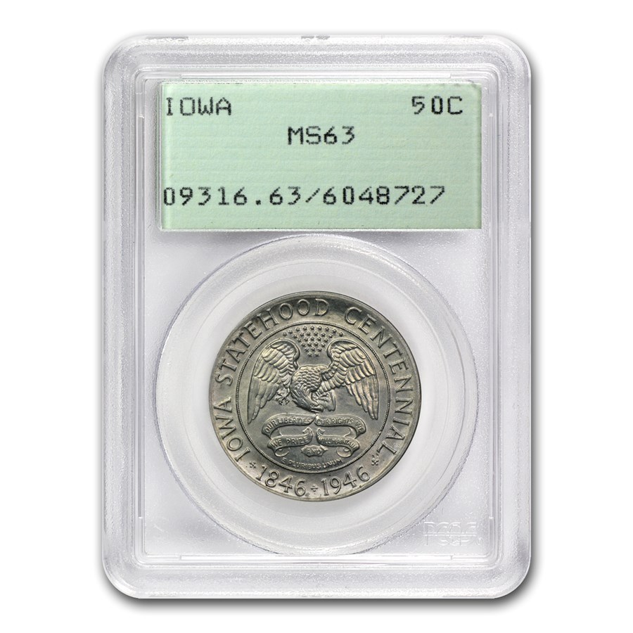 Buy 1946 Iowa Centennial Half Dollar MS63 PCGS APMEX