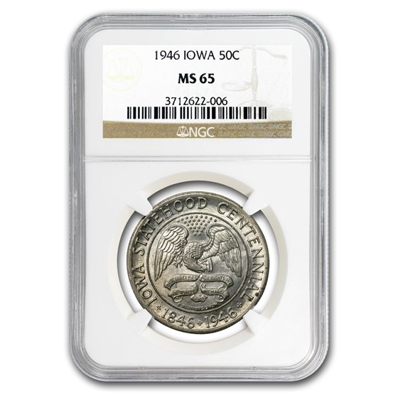1946 Iowa Centennial Half Dollar MS-65 NGC 1946 Iowa Centennial Half Dollar MS-65 NGC
