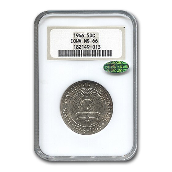 1946 Iowa Centennial Half Dollar MS-66 NGC CAC 1946 Iowa Centennial Half Dollar MS-66 NGC CAC