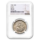 1946 Iowa Centennial Half Dollar MS-66 NGC