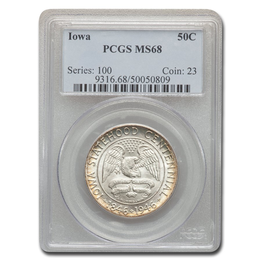 Buy 1946 Iowa Centennial Half Dollar MS68 PCGS APMEX