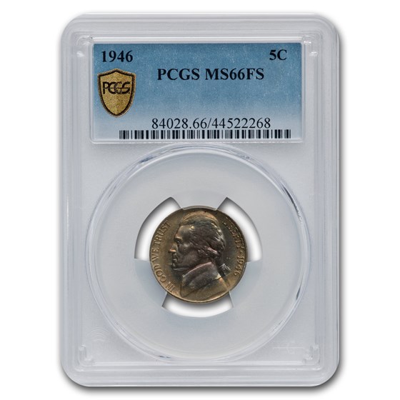 1946 Jefferson Nickel MS-66 PCGS (FS, Toned) 1946 Jefferson Nickel MS-66 PCGS (FS, Toned)