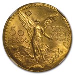 1946 Mexico Gold 50 Pesos MS-64 NGC