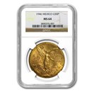 1946 Mexico Gold 50 Pesos MS-64 NGC