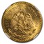 1946 Mexico Gold 50 Pesos MS-65 NGC