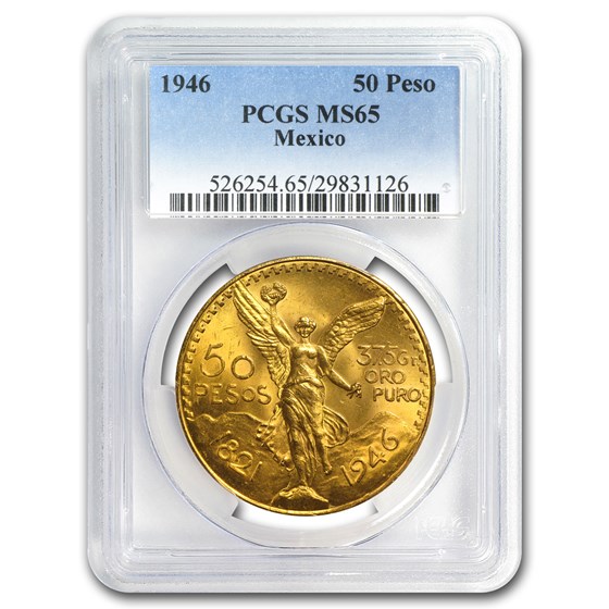1946 Mexico Gold 50 Pesos MS-65 PCGS 1946 Mexico Gold 50 Pesos MS-65 PCGS