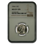 1946-S Jefferson Nickel MS-67+ NGC (FS)