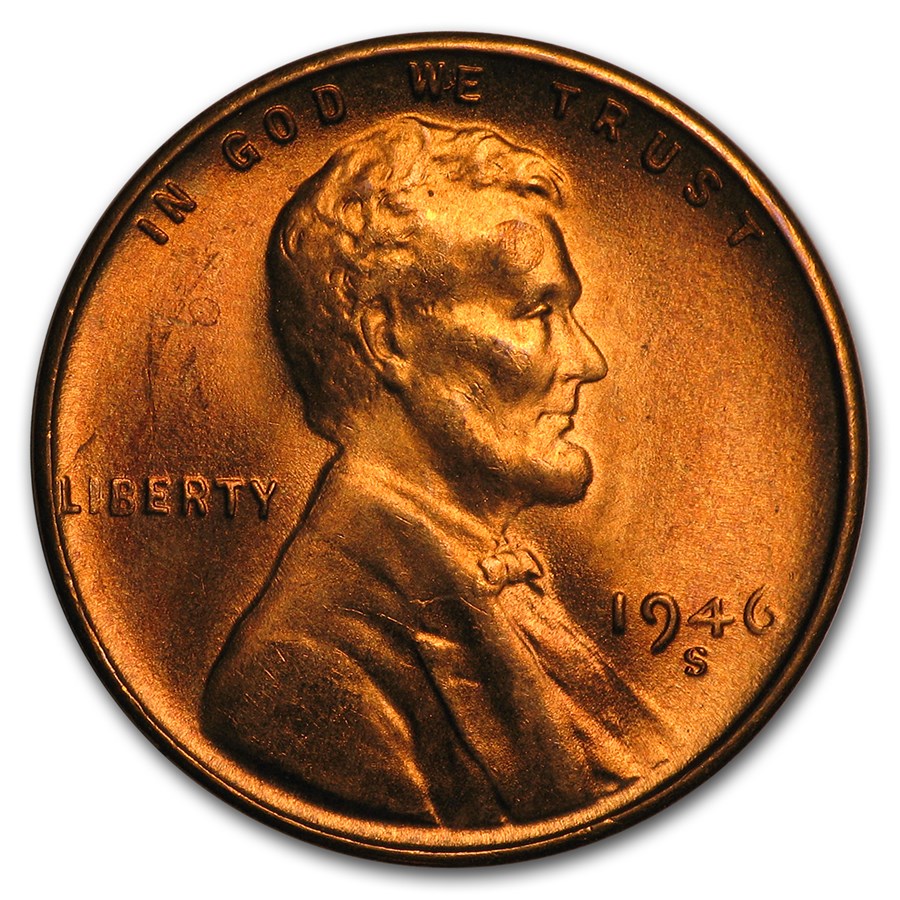 1946-S Lincoln Cent BU (Red)