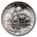 1946-S Roosevelt Dime 50-Coin Roll BU