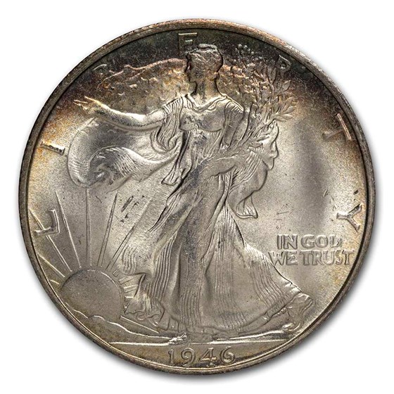 1946-S Walking Liberty Half Dollar Choice BU 1946-S Walking Liberty Half Dollar Choice BU