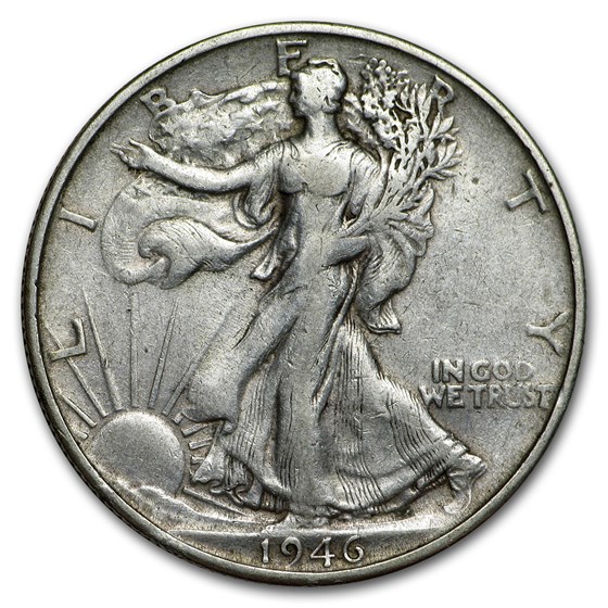 1946-S Walking Liberty Half Dollar Fine/VF 1946-S Walking Liberty Half Dollar Fine/VF