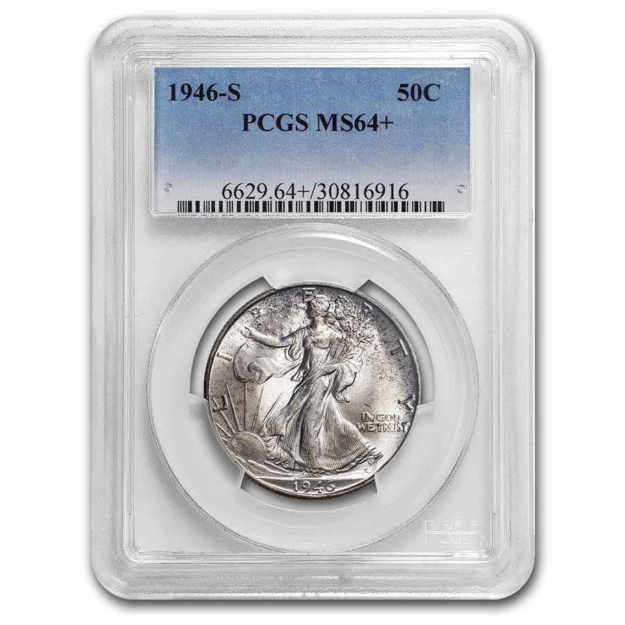 1946-S Walking Liberty Half Dollar MS-64+ PCGS
