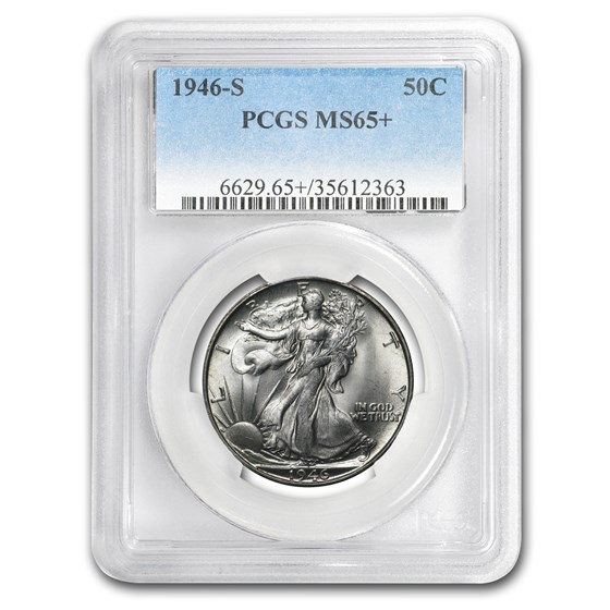 1946-S Walking Liberty Half Dollar MS-65+ PCGS 1946-S Walking Liberty Half Dollar MS-65+ PCGS