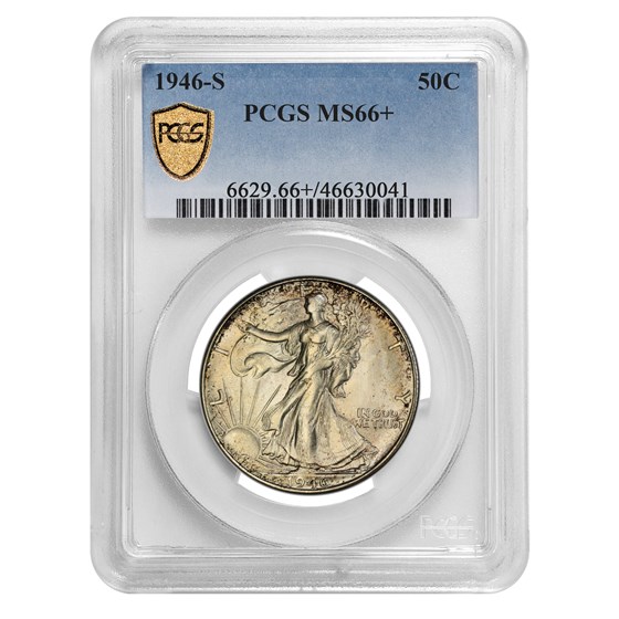 1946-S Walking Liberty Half Dollar MS-66+ PCGS 1946-S Walking Liberty Half Dollar MS-66+ PCGS