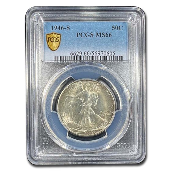 1946-S Walking Liberty Half Dollar MS-66 PCGS 1946-S Walking Liberty Half Dollar MS-66 PCGS
