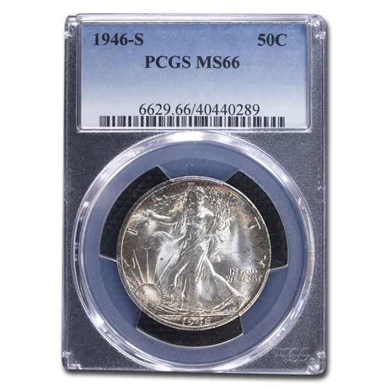 1946-S Walking Liberty Half Dollar MS-66 PCGS 1946-S Walking Liberty Half Dollar MS-66 PCGS