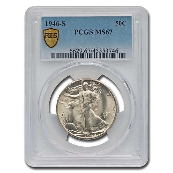 1946-S Walking Liberty Half Dollar MS-67 PCGS