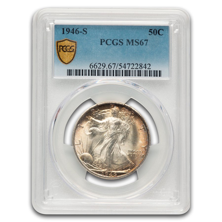1946-S Walking Liberty Half Dollar MS-67 PCGS