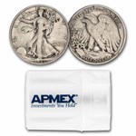 1946-S Walking Liberty Halves 20-Coin Roll Avg Circ