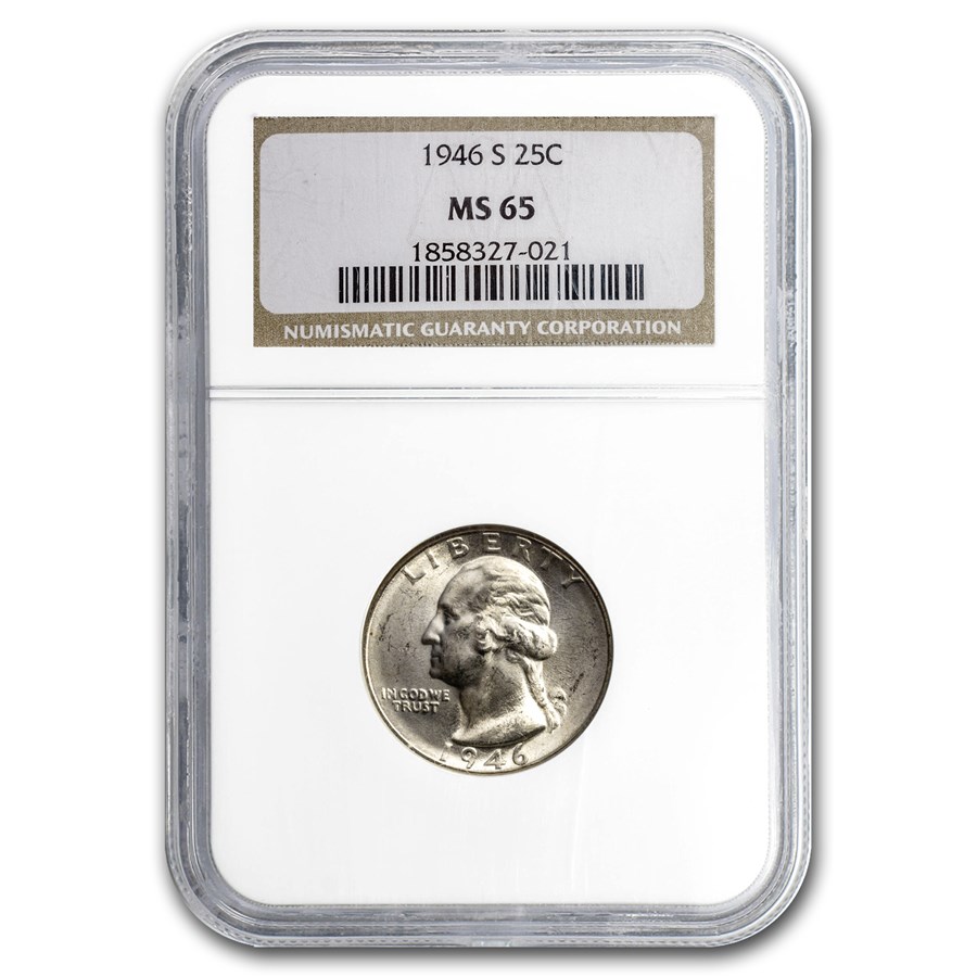 1946-S Washington Quarter MS-65 NGC