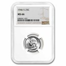 1946-S Washington Quarter MS-66 NGC