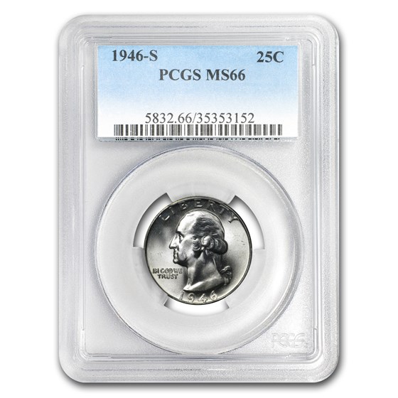 1946-S Washington Quarter MS-66 PCGS 1946-S Washington Quarter MS-66 PCGS