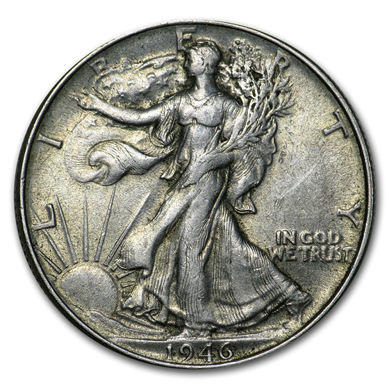 1946 Walking Liberty Half Dollar Double Die Rev XF 1946 Walking Liberty Half Dollar Double Die Rev XF