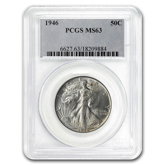 1946 Walking Liberty Half Dollar MS-63 PCGS 1946 Walking Liberty Half Dollar MS-63 PCGS