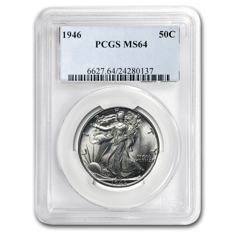 1946 Walking Liberty Half Dollar MS-64 PCGS