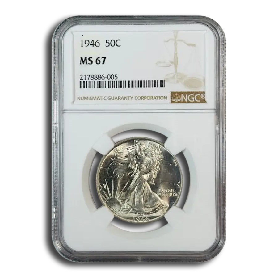1946 Walking Liberty Half Dollar MS-67 NGC
