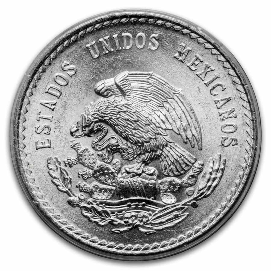 1947-1948 Mexico Silver 5 Pesos Cuauhtemoc BU PCGS (Green Label
