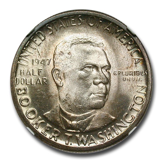 1947 Booker T. Washington Half Dollar MS-66 NGC 1947 Booker T. Washington Half Dollar MS-66 NGC