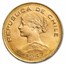 1947 Chile Gold 100 Pesos BU