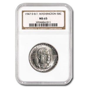 1947-D Booker T. Washington Half Dollar MS-65 NGC 1947-D Booker T. Washington Half Dollar MS-65 NGC