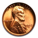 1947-D Lincoln Cent MS-67 NGC (Red)