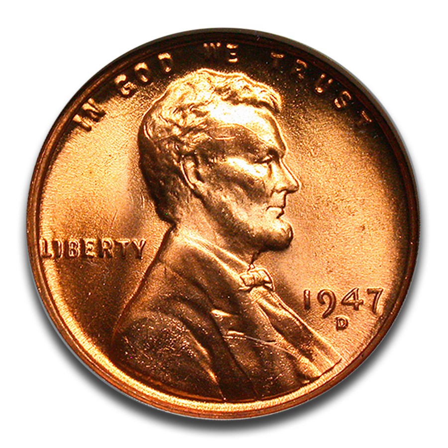 1947-D Lincoln Cent MS-67 NGC (Red)