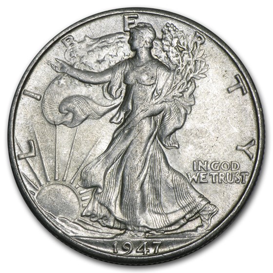 1947-D Walking Liberty Half Dollar AU 1947-D Walking Liberty Half Dollar AU