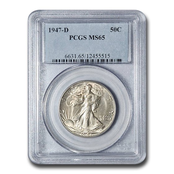 1947-D Walking Liberty Half Dollar MS-65 PCGS 1947-D Walking Liberty Half Dollar MS-65 PCGS